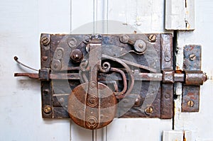 Door with deadbolt