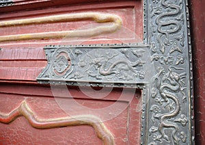 Door decoration from the Imperial Palace in the Forbidden City from Beijing