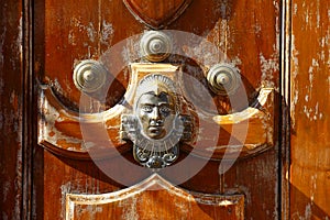 Door detail as part of the queretaro city architecture, mexico. I