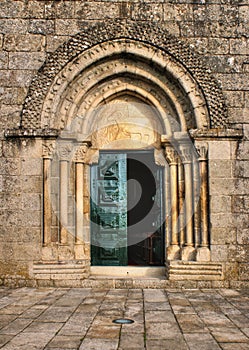 Door detail of Romanesque church photo