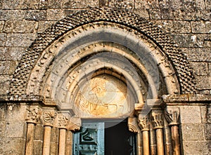 Door detail of Romanesque church photo