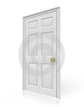 Door with Dollar Sign Doorknob