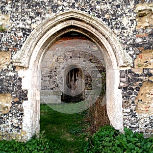 A Door within a Door of a Ruined Church