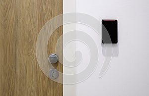 Door with electronic access control