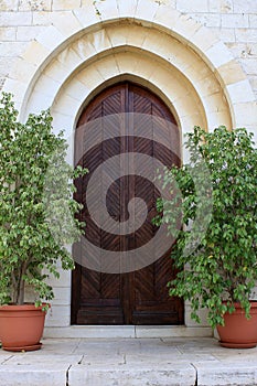 The door of Emmaus Nicopolis abbey