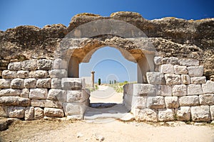 Door of Empuries ancient city photo
