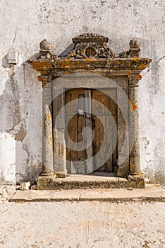 Door entrance in the village of Marvao in the district of Portalegre, Portugal