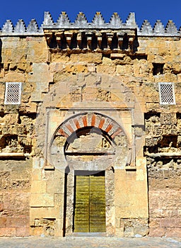 Door of the famous Mosque -Mezquita de Cordoba- now catholic Cathedra photo