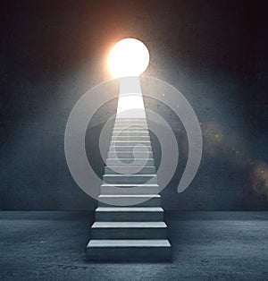 Door in form keyhole