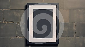 Minimalist 7x5 Door Frame Mockup On Lead Background Design photo
