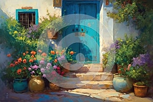 Door of France canvas print, arts & crafts, rustic core, decorative paintings