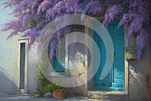 Door of France canvas print, arts & crafts, rustic core, decorative paintings