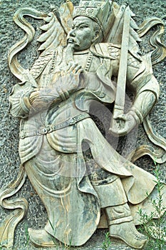 Door-god (Qin Qiong): high relief