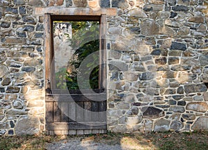 Door of Granary at Red Rock Wilderness Ruins Virginia