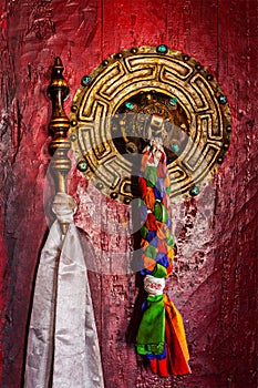 Door handle of Buddhist monastery