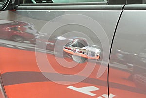 Door handle for the car. The handle comes complete with locks and other safety features.