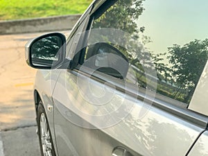 Door handle of the car