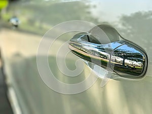 Door handle of the car