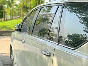 Door handle of the car