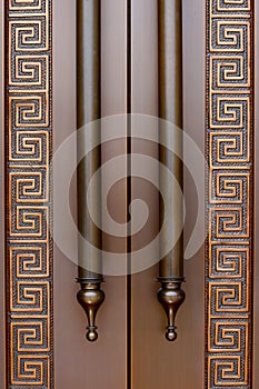 Door handle with chinese design in buddhist temple