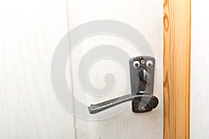Door handle close up