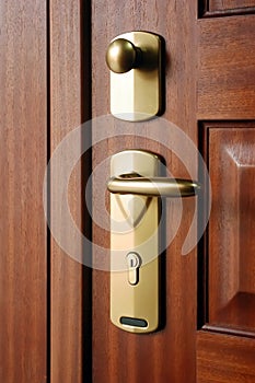 Door handle closeup