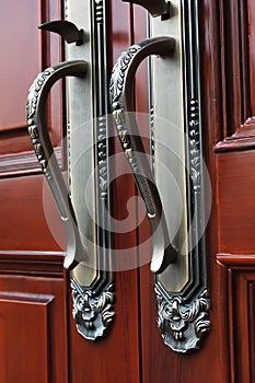 Door handle closeup