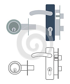 Door handle and lock
