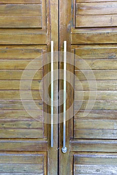 Door handles with double door