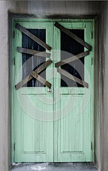 Door of haunted house