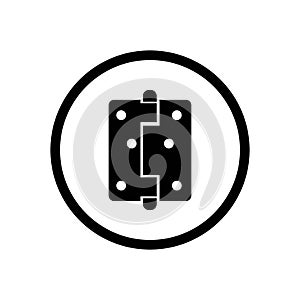 Door hinge icon design template. Trendy style, vector illustration