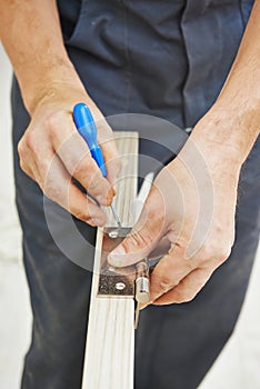 Door hinge installation