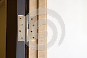 Door hinges close-up