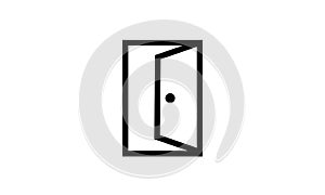 Door icon symbol house gate opening