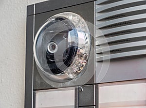 Door intercom with camera control