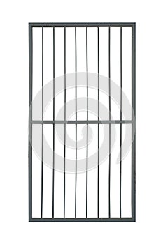 Door iron cage isolate on white background