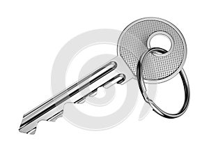 Door key isolated on white