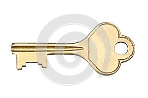 Door key isolated on white background