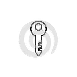 Door key outline icon