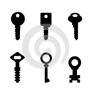 Door key set . eps 10 vector illustration