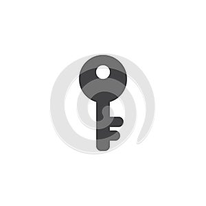 Door key vector icon