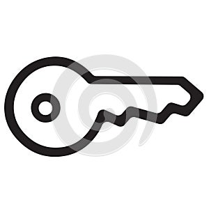 Door key vector icon illustration isolated on white background.