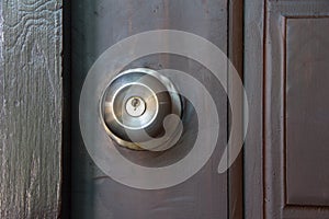 Door knob close up