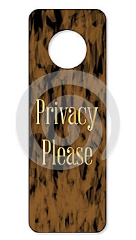 Privacy Please Door Knob Sign