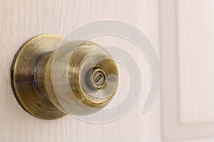 Door knobs on white doors