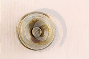 Door knobs on white doors