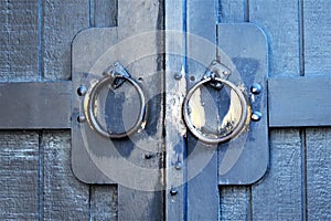 Door knocker on building in Quechee Village, Town of Hartford, Windsor County, Vermont, United States