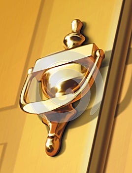 Door knocker illustration