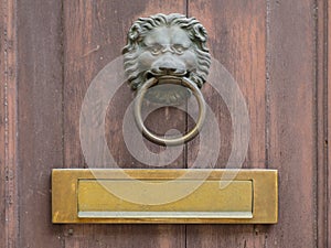 Door knocker and letterbox