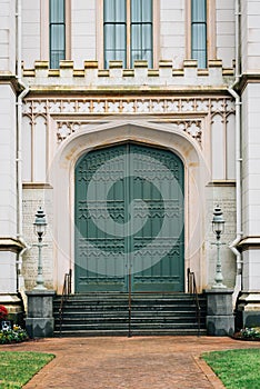 Door of Louisiana`s Old State Capitol, in Baton Rouge, Louisiana